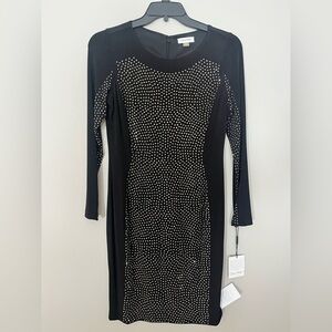Calvin Klein rhinestone sheath dress